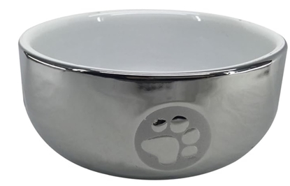 Picture of Bubimex Silver Ceramic Dog Bowl 750ml
